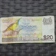 Uang Kertas 20 Dollar Singapore Bird 1979 Burung