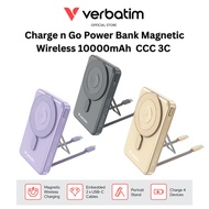 Verbatim CCC 3C PowerBank 5-in-1 Charge ‘n’ Go 10000mAh Magnetic Wireless Power Bank with Stand 3225