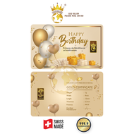 Gold Bullion 1 gram 999.9 Gold Bar Happy Birthday Collection