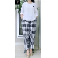 KATUN Kenzhy women's suit for teenagers and adults, crinkle airflow material, 1cm checkered cotton c