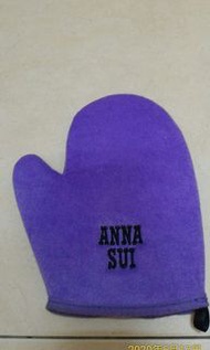 Anna sui 紫色毛巾布洗臉手套