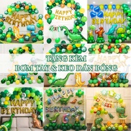 (GIVE AGE NUMBERS) Happy Birthday Dinosaur Birthday Balloon Set Birthday Decoration for Children Par