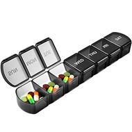 ▶$1 Shop Coupon◀  Weekly Pill Organizer Box 7 Days Medicine Case Holds Vitamin, Portable Pill Contai