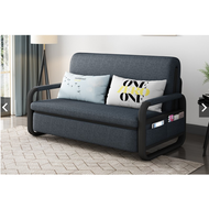 Premium Foldable Sofa Bed Modern Fabric Murah 3 2 Seater (Storage Optional)