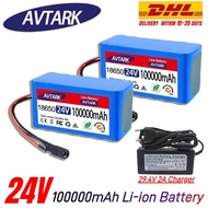 New 7S3P 18650 24V 100000mAh Rechargeable Batteries24V Lithium Battery Wheelchair Battery 7s3p Batte