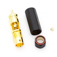 4ชิ้นชุบทอง HIFI ปลั๊ก RCA ทองแดง Hi-End Self-Lock A/v สำหรับ Diy สายสัญญาณเสียง