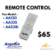 Ceiling Fan REMOTE CONTROL ONLY AA120 AA335 AA528i AEROAIR SG Seller