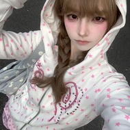 y2k Mine Coat y2k y2k Thin Lazy Style Top Hooded y2k Asian Culture Sweatshirt Women Autumn Wear Evil