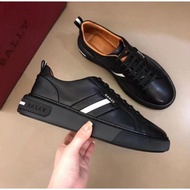 SEPATU SNEAKER PRIA LEATHER BLACK BALLY MIRROR