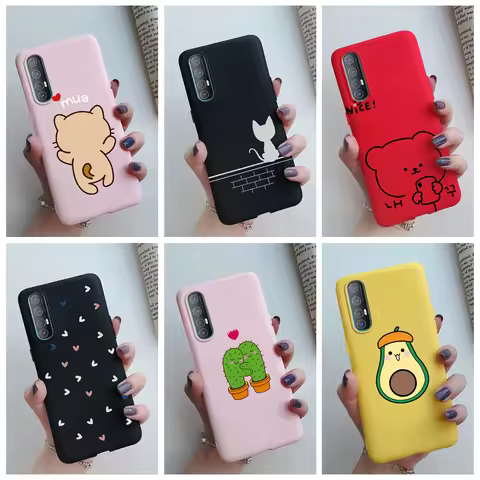 For OPPO Reno 3 Pro 5G Case Cute Cat Cactus Slim Soft Phone Case For OPPO Find X2 iIte Neo CPH2005 C