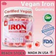LILICARE Sugar Free Iron Gummies Supplements with Vitamin C B12, Folate, High Absorption Iron Supple