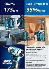 Makita DTD 148 RME Brushless Cordless Impact Driver 18 V 4.0Ah 1 Ready