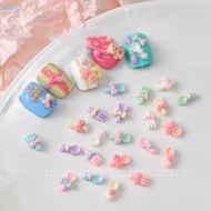 JRMO 50 Pcs Cute Cartoon Tableware Nail Charms 3d Resin Shovel Fork Spoon Nail Art Accessories For D