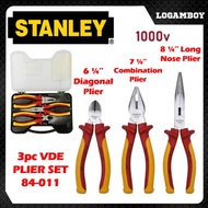STANLEY VDE PLIERS SET WIRE CUTTER PLAYAR ELECTRICAL PLIER ELECTRICIANS 84-011 84011