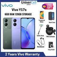 Vivo Y17s 4G 6GB/128GB 2 SIMCards + 1 Micro SD Card Slot Support Free Gift | 2 Years Vivo Warranty