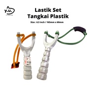 YU Ready Stock Lastik Set Tangkai Plastic / Outdoor slingshot / slingshot durian