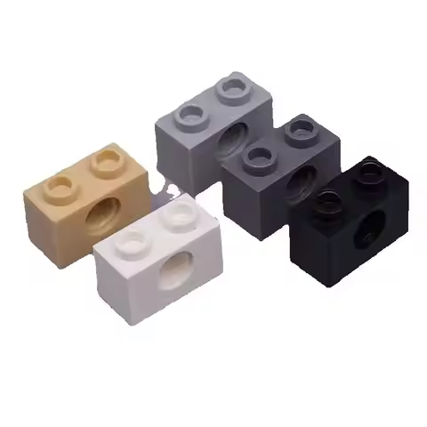 10PCS Moc building block parts bricks compatible with 3700 1x2 perforated Diy particles educational