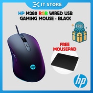 HP M280 4 Levels 3600 DPI Wired USB Gaming Mouse RGB LED Lighting for Gamers and Office Use