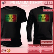 T-Shirt Cotton Rasta Flag Design Shirt Lelaki Shirt perempuan Baju lelaki Baju perempuan lengan pendek lengan panjang