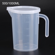 500/1000ML Plastic Liquid Measuring Cup Jug Pour Spout Surface With Lid Measuring Tools Baking Kitch