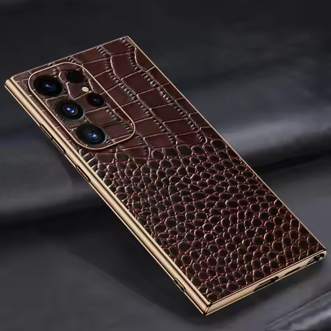 Genuine Leather Phone Case for Samsung Galaxy S 25 24 S24 S25 Ultra S25ULtra S24ULtra S25 Plus Luxur