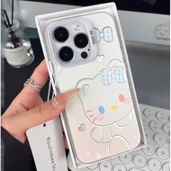 Dopamine KT Cat Color Silver Case Suitable for Android Phone Protective Case Girl Niche Cute Cartoon