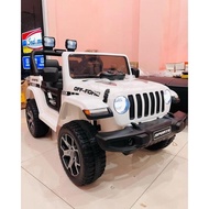 Mobil Aki Anak JEEP RUBICON UKURAN BESAR 2 KURSI Bisa Dinaiki Dikendarai Anak Dengan Remote Control Full Musik Lampu - Mobi RC - Mobil Mainan Anak - Mobil-mobilan Anak - Kendaraan Anak - Mobil Radio Control RC