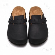 Stok Baru Birken Boston Sandal Kulit Hitam Klasik Cork Lelaki/Perempuan 34-46 ORTP BUJU