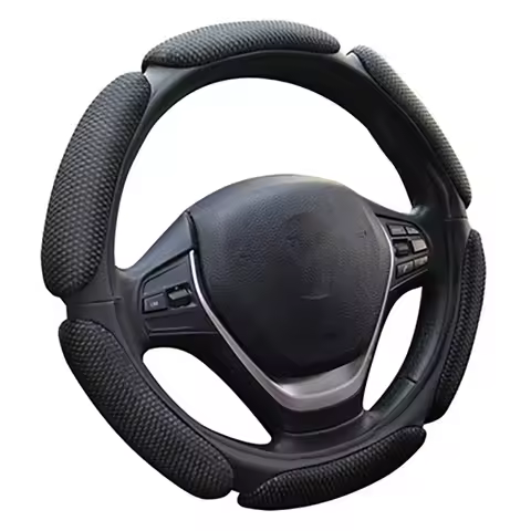 Non-slip Steering-Wheel Cover with 3D Design/Flocking Clothcar Steering Wheel Braid Diameter 38CM fo