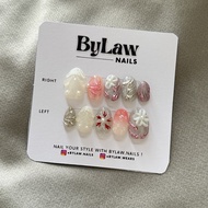 [ BYLAW.NAILS ] PREMIUM FAKE NAILS | PRESS ON NAILS | False Nails | 3D Flowerrr Fake Nails
