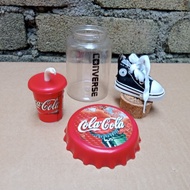 kasut converse mini,coke fridge magnet, coke bottle opener