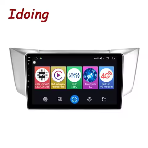 Idoing 1Din 9"Car Radio Auto Multimedia Player Android Auto For Lexus RX300 RX330 RX400H Toyota harr