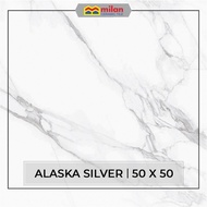 MilanTiles - MILAN Alaska Silver 50x50 Keramik Lantai Motif Marmer