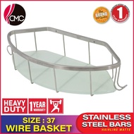 CD.MY Stainless Steel Bathroom Shelving Toilet Wall Mounted Glass Wire Basket Shelves Holder Kitchen
