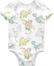 Baby Girls' Bodysuits Llama Alpaca Cactus Short Sleeve Cotton Baby Clothes For Girls 0-24 Months Bla