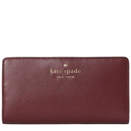 Kate Spade Staci Large Slim Bifold Wallet in Cherrywood