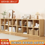 [in stock] lw0Solid Wood Bookshelf Children's Wall-Mounted Storage Rack Floor-Standing Living Room C