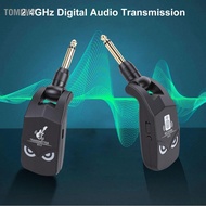tomemy Guitar Wireless System 2.4G Transmitter Receivers 4ms Ultra Low Latency 10H Long Battery Life