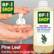 Anti Bacterial Hand Sanitizer Gel with 75% Alcohol  - Pine Leaf Anti Bacterial Hand Sanitizer Gel - 1L