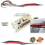 logo VL TURBO ติด nissan almera 2020 + โลโก้ วีแอล เทอร์โบ ชุปโครเมี่ยม ของแท้ เบิก ห้าง ศูนย์ OEM.n