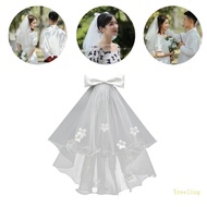 Treeling Glowing Veil with Large  Veils with Hair Clip Wedding Hair Accessories White Wedding Veil P