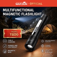 WARSUN LED Flashlight T800, Magnetic Flashlight Super Bright, Tactical Flashlight with Cob Sidelight