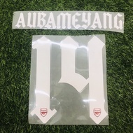 Arsenal home cup Aubameyang 14 nameset nns