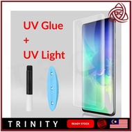 Single Use 1 Time UV Glue Combo Free UV Light Set for UV Tempered Glass & UV Screen Protector [Glue 