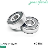 JENNIFERDZ Ball Bearings 608 2RS Sealed 608RS Bearing Steel