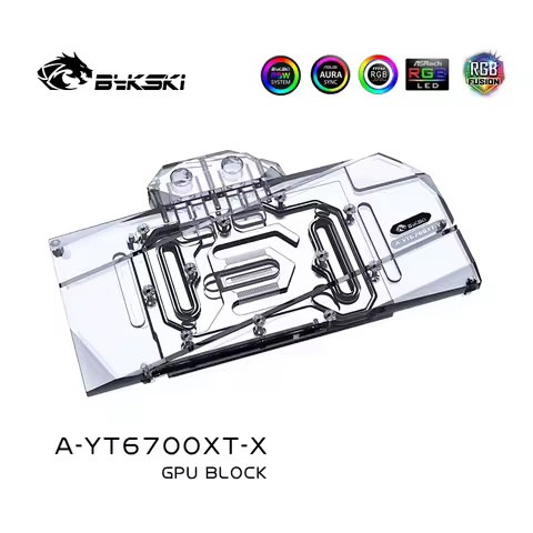 Bykski GPU Water Block Use for Yeston RX6700XT Graphics Card Cooled/full Coverage with Backplane Rad
