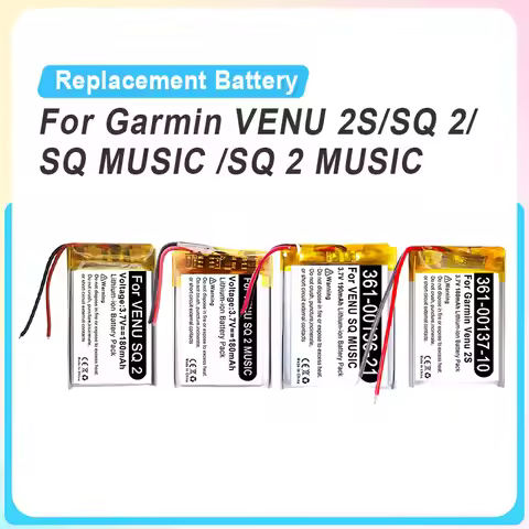Replacement Battery for Garmin VENU 2S SQ 2 MUSIC Smart Watch
