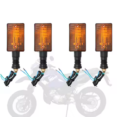 For Yamaha XT350 XT600 XT550 XT250 FZ750 1985-2000 Amber Lamps 2/4 Pcs Motorcycle Rear Brake Turn Si