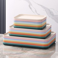 High-value Plastic Tray Rectangular Household Food Grade Dinner Plate Snack Fruit Storage Tray Tea C