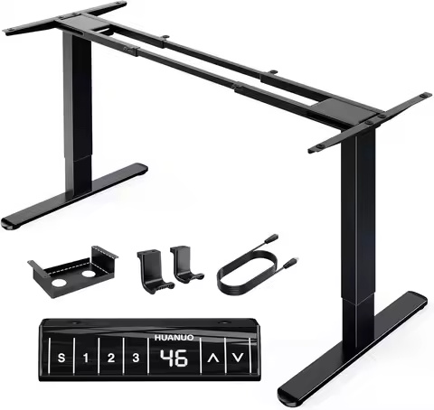 Dual Motor Electric Standing Desk Frame, 265 lbs Capacity, Adjustable Height 28.3"-47.2", Fits Desks